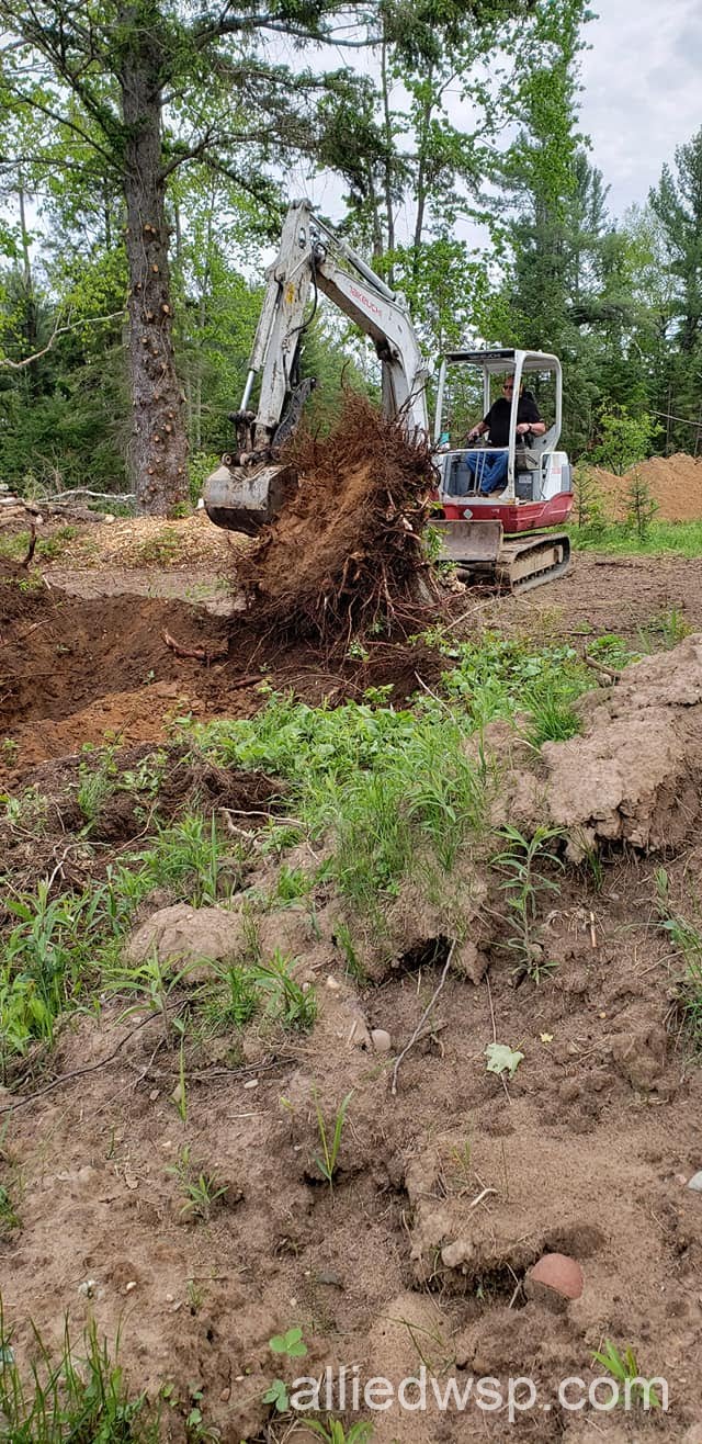 plastic septic tank trench digging 2