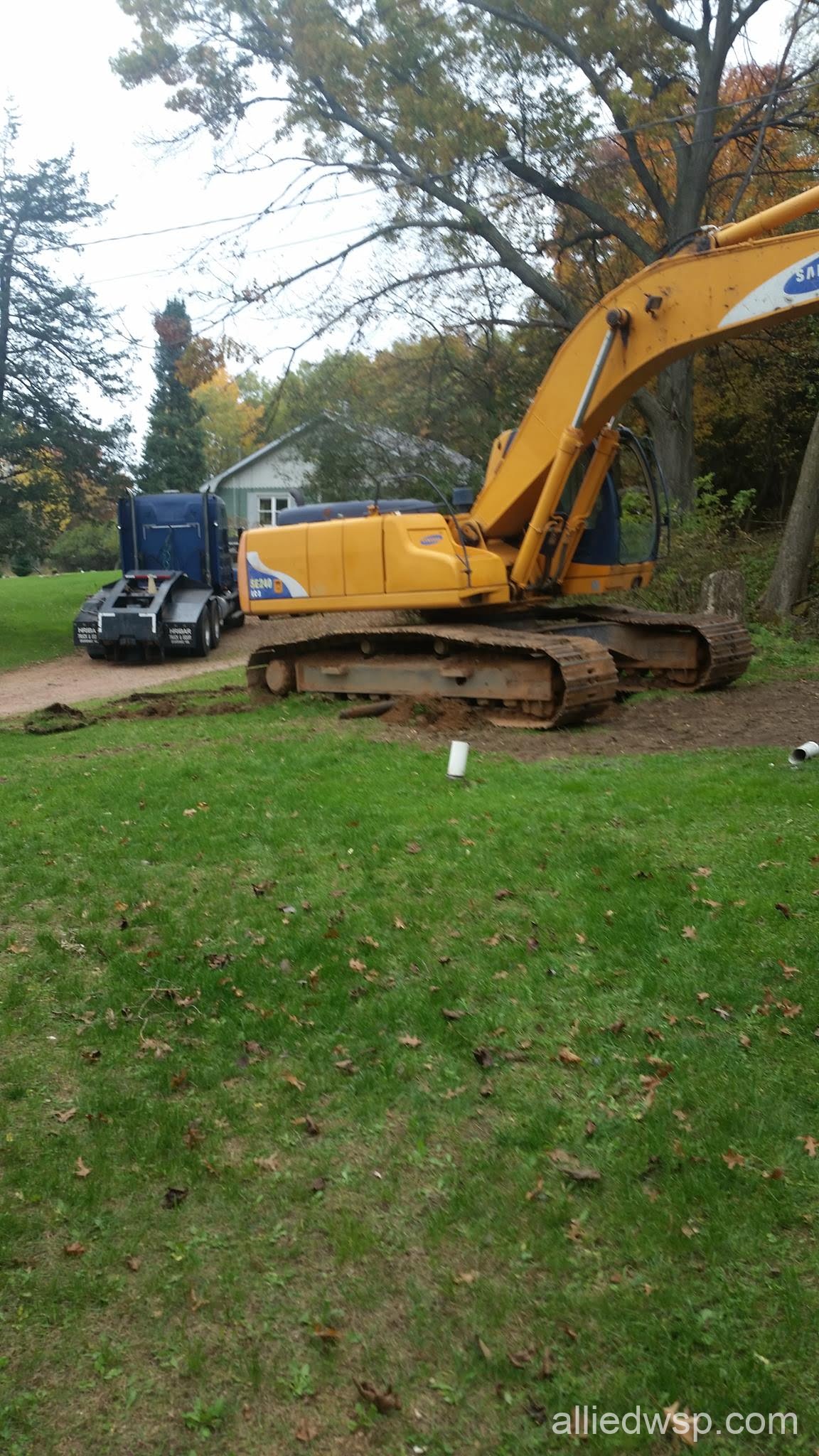 equipment drop for septic system